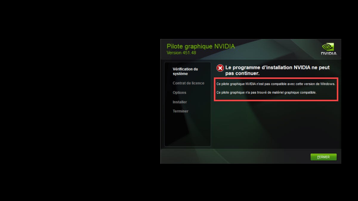 Résolu] Ce pilote graphique NVIDIA n'est pas compatible avec cette version  de Windows - Driver Easy France